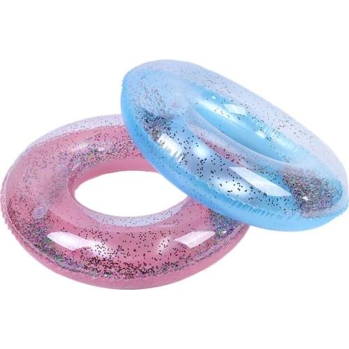 2021 Summer Inflatable Adult Children Swimming Ring Round Sequin Beach Pool Party Baby Floating Ring