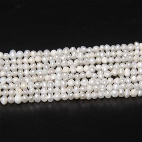 3.5mm White Natural Freshwater Punch Pearls For Jewelry Making Small Seed Pearl Beads DIY Accessories Necklace Bracelet 14"