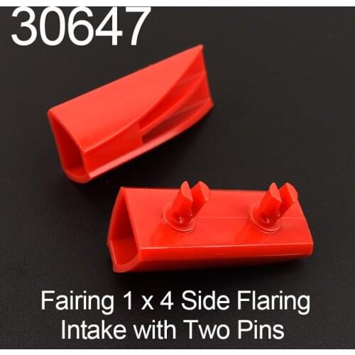 4PCS 30647 high-tech Building Block Fairing 1 x 4 Side Flaring Intake with Two Pins Bricks Accessories Parts MOC Build Toys
