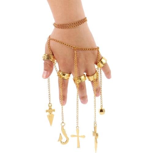 Anime Hunter x Hunter Cross Dart Metal Ring Bracelet Fashion Cosplay Darts Pendant Trendy Gifts Cosplay Party Man Women Jewelry