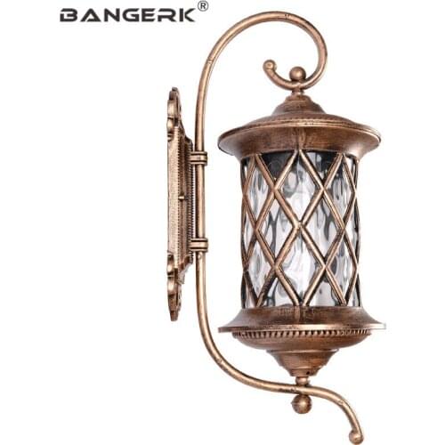 Antique Outdoor LED Wall Lamp Waterproof Rust-proof Porch Lights Aluminum Lighting Wall Sconce lamps Garden Balcony Luminaire