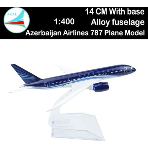 Azerbaijan Airlines 787 Plane Model 14CM 1:400 Airplane B787 Model Alloy Aircraft Plane Toys Aviation Airliner No Undercarriage