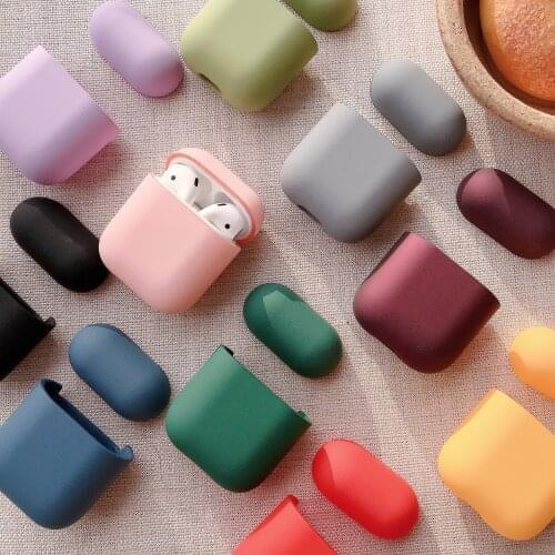Earphone Case For Airpods 2/1 Gradient Candy Color Hard Shell Bluetooth Wireless Headset Box For Apple Airpods Protective Cases