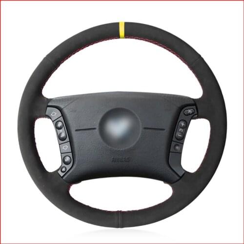 Black Suede Hand Sew Steering Wheel Cover for BMW E36 1995-1997 E46 1998-2004 X3 E83 X5 E53 E38 1994-2001 E31 1996 Accessories