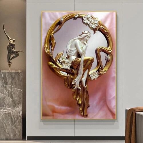 Figure Statue Murals Canvas Paintings Abstract Wall Posters and Prints Nordic Living Room Interior Decoration Painting for Home