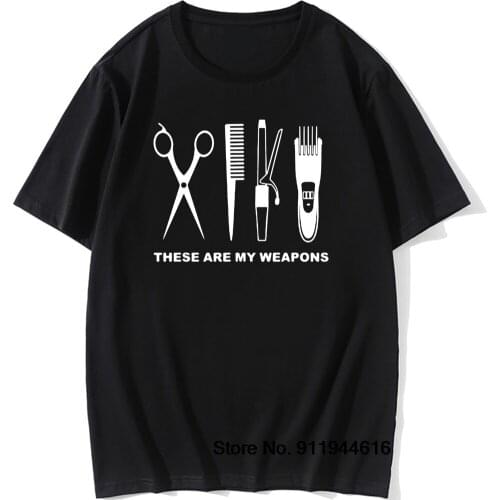 Barber Weapons T Shirt Women Short Sleeve O-Neck Cotton Heartbeat of Hairdresser T-shirt Girls Woman Scissors Clothes Tops