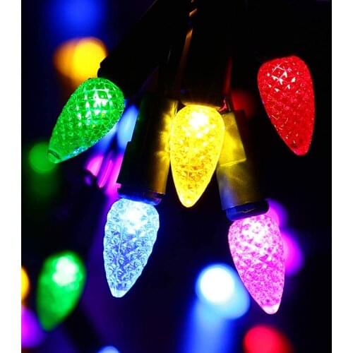Battery 10M C6 Strawberry Strings Lights Waterproof Patio Outdoor Decoration Christmas Tree Lights Timmer Fairy Holiday Lighting