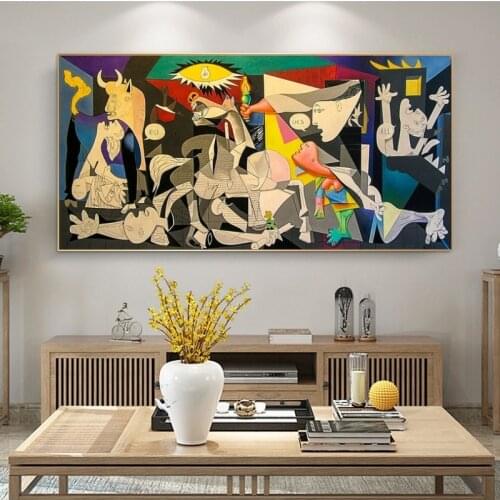 Guernica By Picasso Canvas Paintings Reproductions Famous Wall Art Canvas Posters and Prints Picasso Pictures for Home Decor