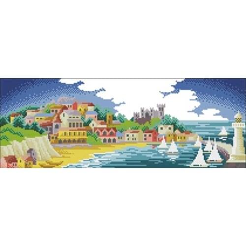 Summer by the sea patterns counted 11CT 14CT 18CT DIY Cross Stitch Sets wholesale Cross-stitch Kits Embroidery Needlework