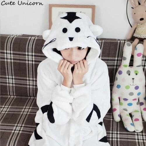 Cute Unicorn White Tiger animal Pajamas unisex flannel Onesies for adults Winter Bodysuit Pyjama cartoon pijamas Cosplay Costume