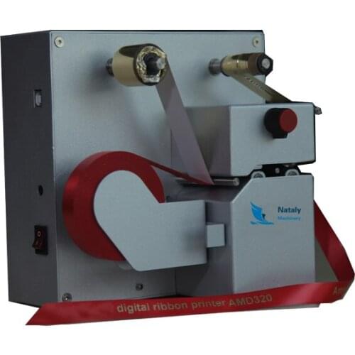Mini digital satin ribbon roll printer,digital ribbon printer