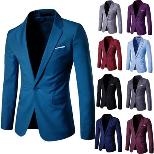 Mens Blazer Business Casual Slim Fit Blazer Groom Best Man Wedding Blazer Men Clothing 9-color S-6XL