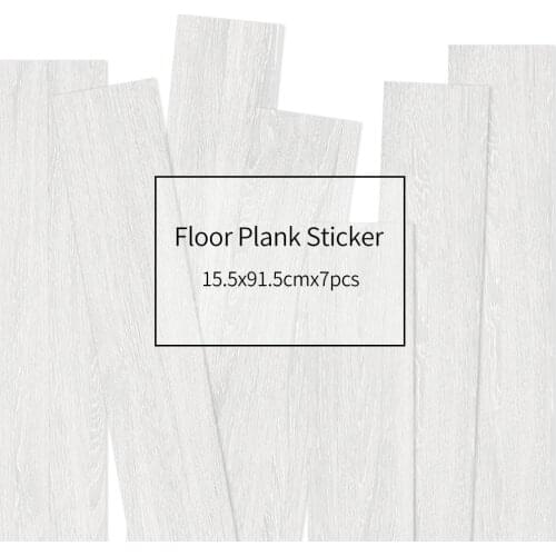 White Wood Grain Floor Stickers Floor Wallpaper Waterproof Wear-Resistant Self-Adhesive Floor Decoration Living Room Bedroom