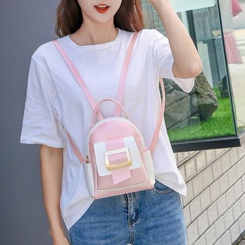 2021 New Womens Mini Backpack Luxury PU Leather Kawaii Backpack Cute Graceful Bagpack Small School Bags For Girls Ladies