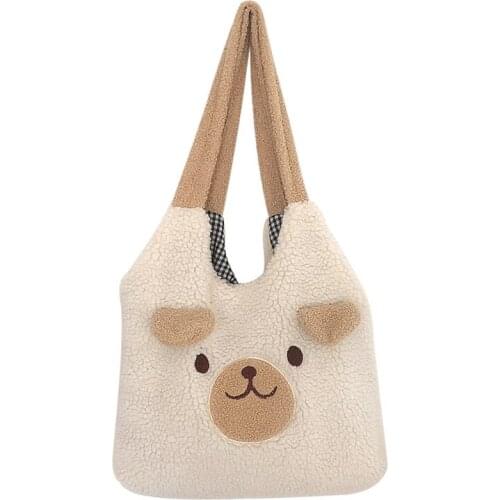 Plush Shoulder Bag Women 2021 New Winter Soft Lamb Bag Big Bag Handbag Shopper Bag Women Tote Bag Bolsa Feminina Torebki Damskie