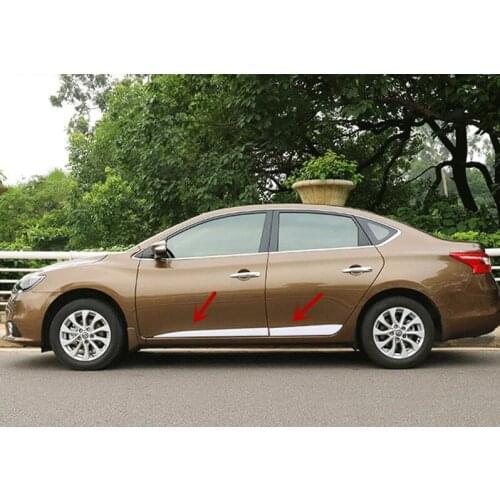 Applicable to 2013 2015 2016 2017 FOR Nissan Sentra Pulsar chrome-plated side door trim with cover protection 4 PCS