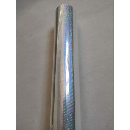 Transparent holographic foil meteor shower pattern hot stamping foil 64cm x 120m for paper or plastic laminate film transfer