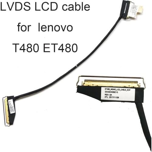 Connectors T480 LCD LVDS Video Cable For lenovo ThinkPad ET 480 WQHD 2K 40 PIN 01YR501 DC02C00BE10 DC02C00BE00 DC02C00BE20 sale
