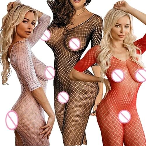 Sexy Costumes Erotic Langerie Sexy Lingerie Porno Lenceria Mujer Transparent Lingerie Feminina Intimate Long Sleeves Qq358
