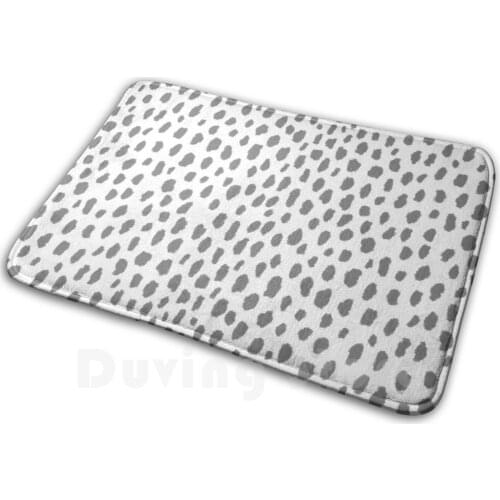 Gray Dalmatian Spots ( Gray / White ) Mat Rug Carpet Anti-Slip Floor Mats Bedroom Gray Grey White Dalmatian Spots Spot Polka