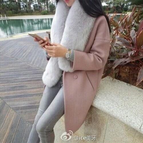 Lady blinger new faux fox fur shawl high quality winter women cosplay fashion fur scarf pashmina super large fake fur collar