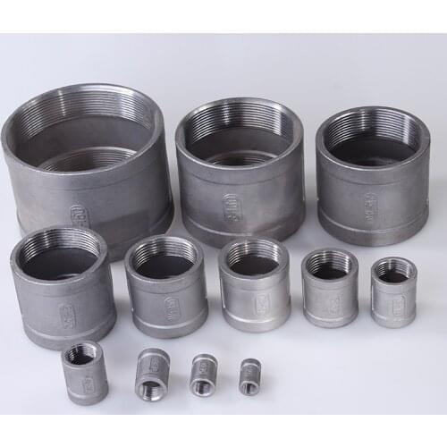 Water connection 1/8" 1/4" 3/8" 1/2" 3/4" 1-1/4" 1-1/2" Female Threaded Coupling F/F Stainless Steel SS304 Couple Pipe Fittings