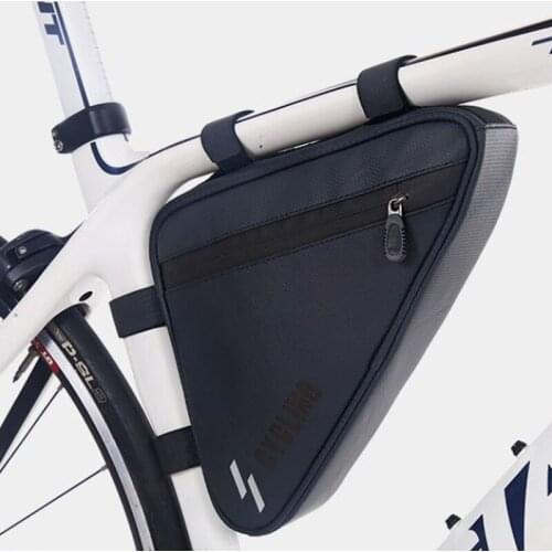 Mountain Bike Bicycle Triangle Bag Waterproof Cycling Bag Pouch Front Frame Saddle Bag for Outdoor Recreation Accessories