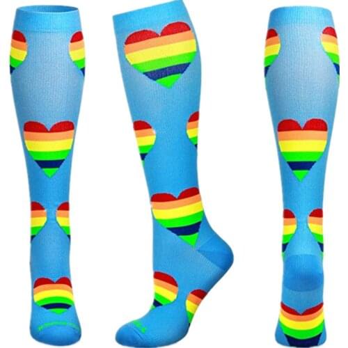 1 Pair Men Professional Compression Socks Breathable Travel Activities Fit for Nurses Shin Splints Flight Travel Socks