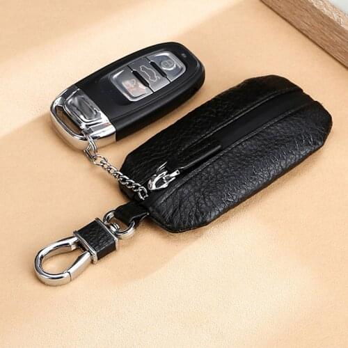 2020 Car Key chain holder Housekeeper Wallet Men Keychain Organizer Pouch Women Genuine Leather Keys Bag