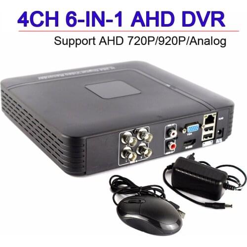 4 Channel AHD DVR 720P/960H CCTV DVR 4CH Mini DVR Support Analog AHD Camera P2P Cloud 4ch Full D1 CCTV DVR Recorder