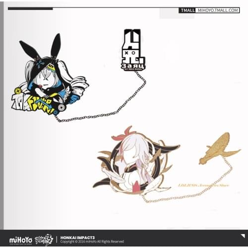 Anime Honkai Impact 3 Fu Hua Metal Badge Brooch Pin Cosplay Collection Game Cartoon Medal Clothing Decor Souvenir Toys 8