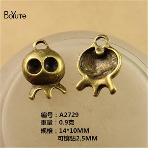 BoYuTe (100 Pieces /lot) 14*10MM Antique Bronze Plated Alloy Elf Trendy Necklace Pendant Diy Bracelet Charm Handmade Jewelry