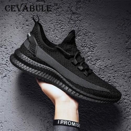 CEVABULE Mens Shoes 2021 Spring Mens Sports Shoes Breathable Fashion Casual Shoes Comfortable Running Shoes ZC
