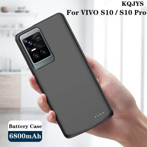 KQJYS 6800mAh Battery Case For VIVO S10 Battery Charger Cases External Power Bank Charging Cover Power Case For VIVO S10 Pro