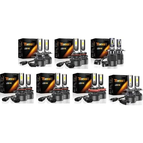 DHBH-TXVSO8 LED Headlight Bulbs, 2Pcs Waterproof 100W 6000K 15000 Lumens Led Lamp Headlamp Kits with Extremely Bright CSP Chips