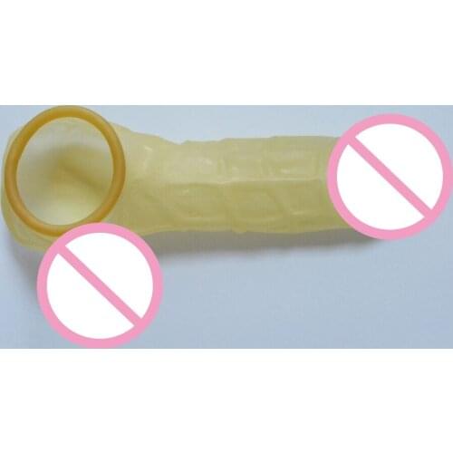 Fetish transparent latex condom penis sheath exotic accessories