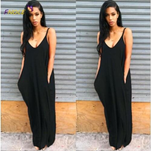 HAOOHU Summer Dress Drom Dresses Elegant Dresses For Women 2021 New Casual Dress Fashion Suspenders Long Dress in Stock