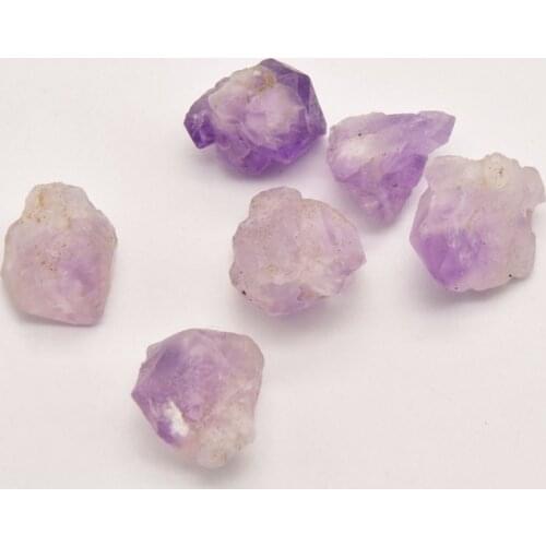 10Pcs/Lot 15mm Natural Amethyst Crystals And Stones Purple Crystal Craft Supplies Making For Necklace Earring Accessories JA0426