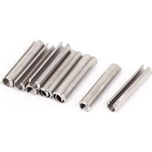 M3x16mm 304 Stainless Steel Split Spring Roll Dowel Pins Fasteners 10Pcs