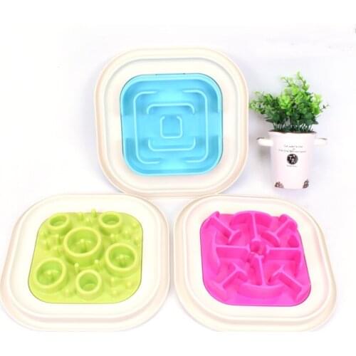 Slow Eating Pet Feeder Prevent Obesity Puppy Food Plate Anti Choke Dog Feeding Food Bowl Pet Licking Dish Puzzle Bowls