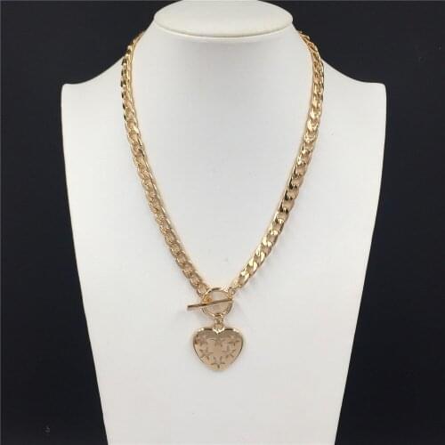 Trendy Gold Color Plating Star Hollow in heart Pendant No Extension T O bar Enclosure Necklace For Women Bohemia Party Jewelry