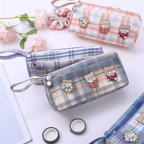 Fashion Pencil Case Japanese Students Girls Kawaii Pencil Case Box School Stationery Bag Pencilcase Pen Box for Girls