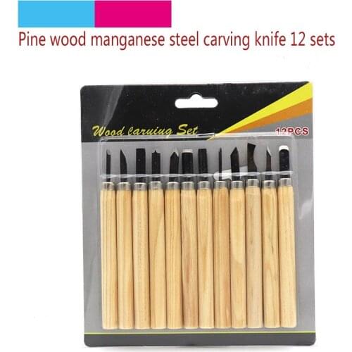 12pcs Pine Handle Engraving Utility Craft knives Metal Scalpel Knife Tools Wood Art DIY Repair Cutting Stationery Hand Tools Set