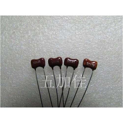Original new 100% 100V300PF 301J 5% silver mica capacitor 2.5x4x7mm P=4MM SDM10C301J1 (Inductor)