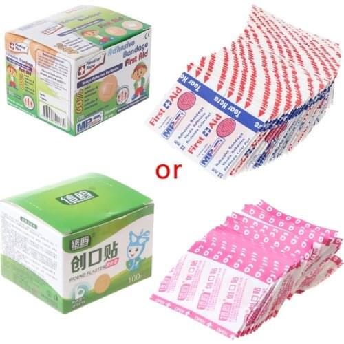 100Pcs Adhesive Round Band Aid Wound Plaster First-Aid Circle Ring Bandage 22mm breathable, non-stick wound, hemostatic effect