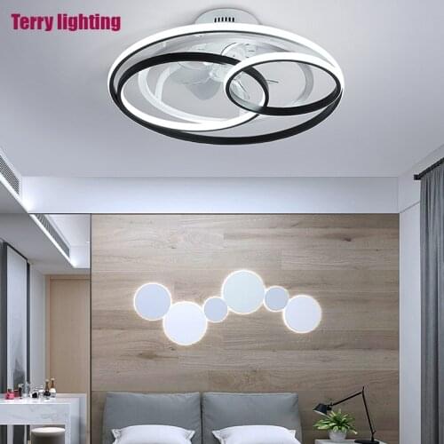 Nordic bedroom decoration LED lamp room ceiling fan lamp remote control lamp dining room ceiling fan lamp decoration