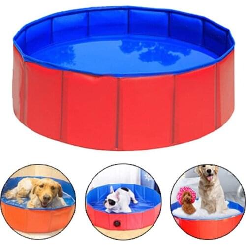 Foldable Pet Swimming Pool Portable Collapsible Dog Bathing Tub Indoor Outdoor Playing Wash Pond for Puppy Cats Kids