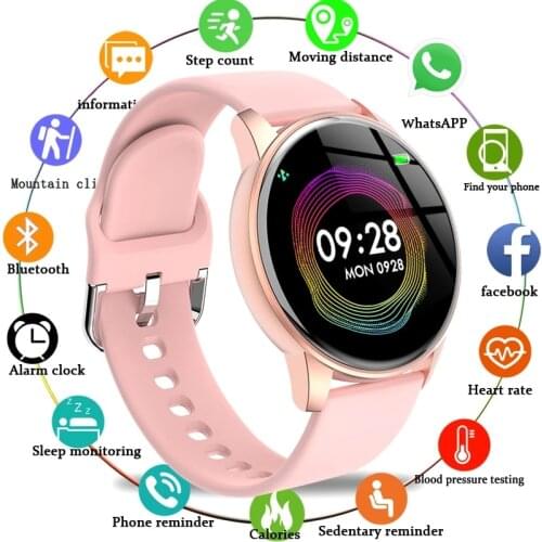Women Smart Watch Real-time Weather Forecast Activity Tracker Heart Rate Monitor Sports Ladies Smart Watch Men For Android IOS