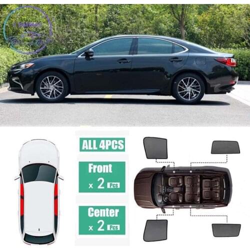 For Lexus ES 2013-2019 Window Sunshade UV Protection Ray Blocking Mesh Visor Laser Black Net Yarn