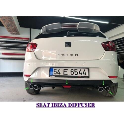 For Seat Ibiza Mk4 2008-2017 Diffuser Rear Bumper Extension Attachment Car Styling Auto Universal Sill Spilitter Accessory Lip